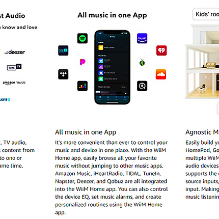 WiiM Pro AirPlay2 беспроводной WiFi Bluetooth аудиоресивер 