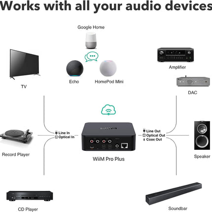 WiiM Pro Plus AirPlay2 Receiver Многокомнатный WiFi-стример