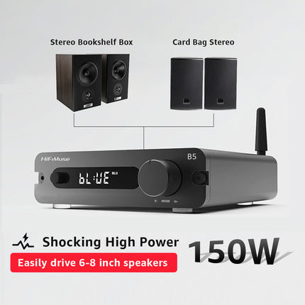 Передатчик и приемник HiFiMuse B5 Bluetooth 5.0, мощность 150 Вт*2
