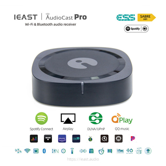 IEAST AudioCast Pro M20 Беспроводной WiFi-аудиоресивер с поддержкой Bluetooth для нескольких комнат