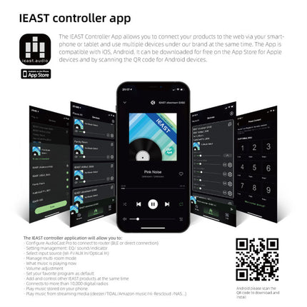 IEAST AudioCast Pro M20 Беспроводной WiFi-аудиоресивер с поддержкой Bluetooth для нескольких комнат