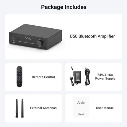 Стереоусилитель Bluetooth Arylic B50 с аудиопередатчиком
