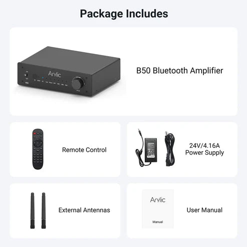 Стереоусилитель Bluetooth Arylic B50 с аудиопередатчиком