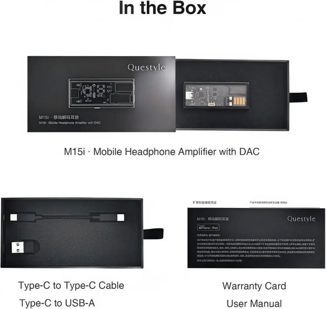 Портативный декодер Questyle M15i Mobile, устройство Hi-Res